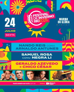 Festival de Inverno Rio 2026 – Nando Reis, Samuel Rosa e Geraldo Azevedo