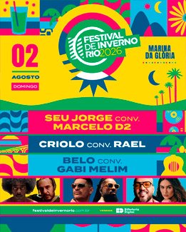 Festival de Inverno Rio 2026 – Seu Jorge, Criolo e Belo