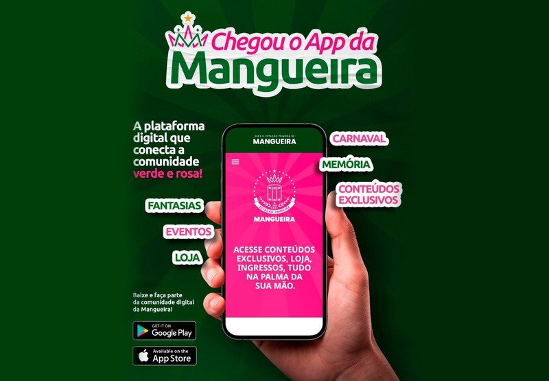 Mangueira estreia app e conecta escola, comunidade e torcida na palma da mão