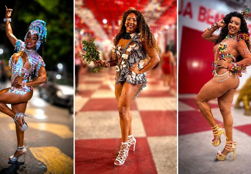 Lili Tudão celebra centenário da Estácio de Sá com figurinos inspirados em enredos marcantes