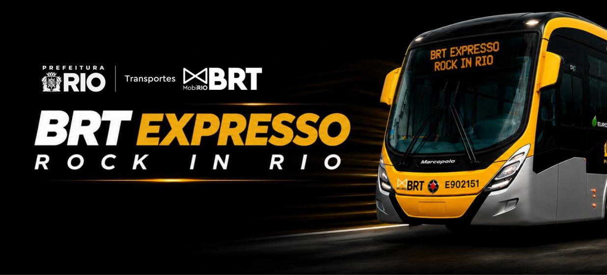BRT Expresso Rock in Rio 2026: transporte oficial custa R$ 29 ida e volta; venda pelo app Jaé
